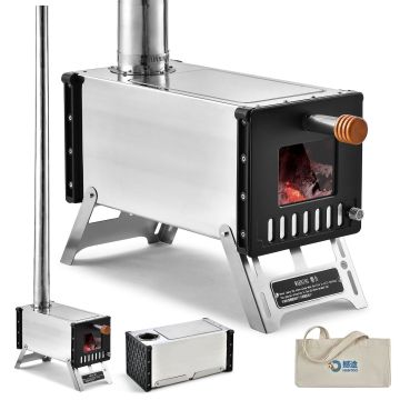Outdoor Camping Tent Heating Foldable Wood Stove for Picnic