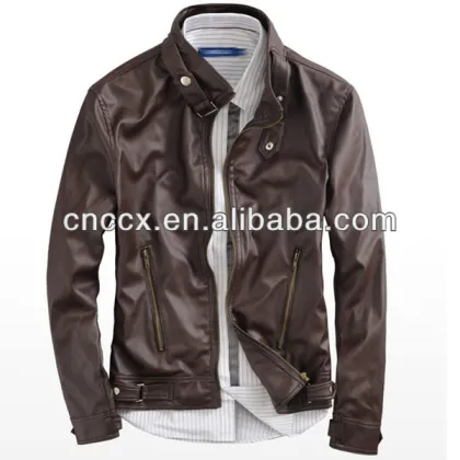 14PUJ8011 men pu leather jacket