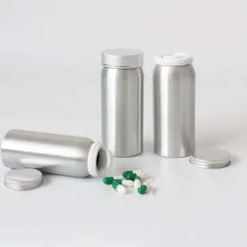 Sealed aluminum bottle with plastic cap double layer cap