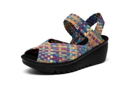 Symphony Blue Soft Breathable Woven Sandals
