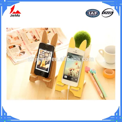 Creative Korean wooden rabbit mobile phone holders OK stand for mobile phone