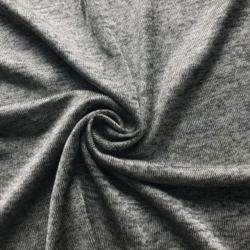 Polyester cationic melange single jersey fabric
