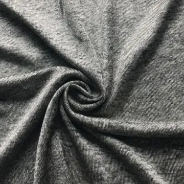 Polyester cationic melange single jersey fabric