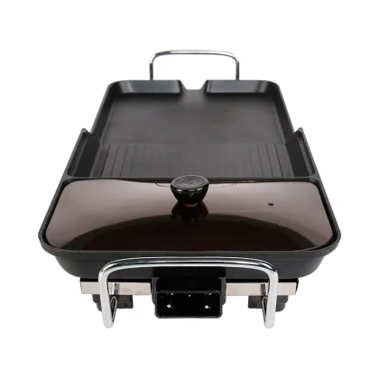 Electric Indoor Barbecue Pit with Lid: Grills & Griddles