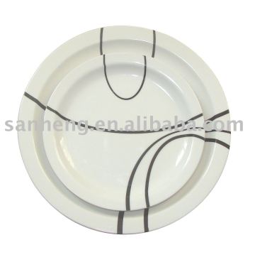 Round melamine dish