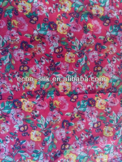 floral printed silk cotton voile