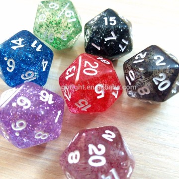Plastic glitter 16mm Custom Color Dice