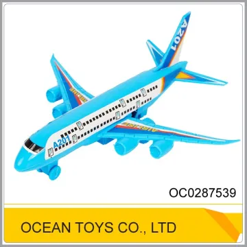 Hot sale blue freewheel small plastic toy airplane OC0287539