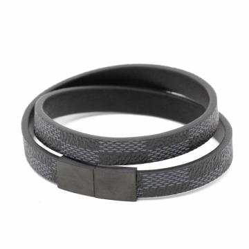 Genuine Leather Bracelet Custom Magnetic Mens Bracelets