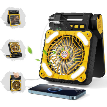Portable Foldable Solar Charging Camping Fan