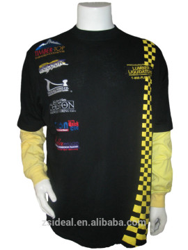 180gs cotton polyester,short sleeve round neck racing t shirt