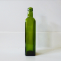 Bouteille en verre vert carré de 500 ml pour l'huile d'olive