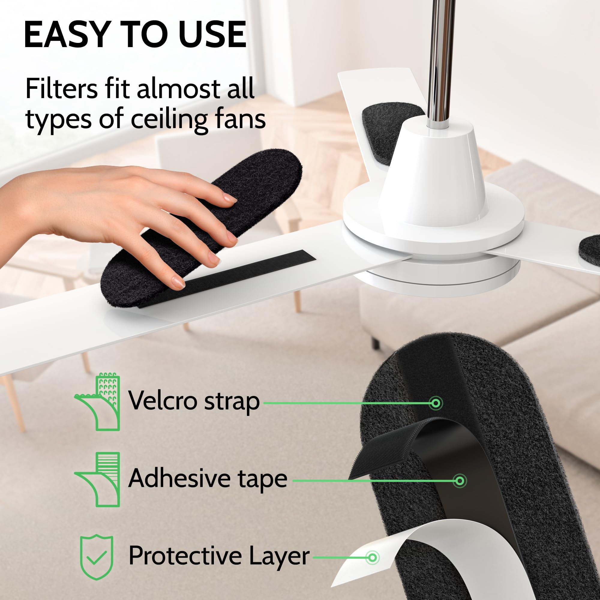 Air Purifier Activated Carbon Filter for Ceiling Fan