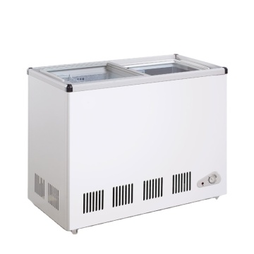 89L/178L Double Temperature Glass Top Double Door Deep Freezer Chest Manufacturers And Refrigerator
