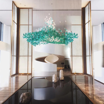 Lustre de cristal do lobby do casamento de luxo de moda moderna