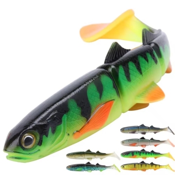 Wholesale Black Bass Fishing Lures: Soft Vibrate Sinking Grub & Crazy Minnow