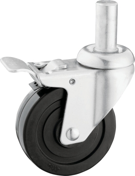 Medium Duty Round Stem Rubber Casters