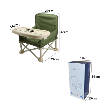Portable Toddler Booster Seat with Safety Belt for Camping and Beach