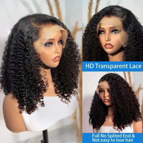 Hot Selling 2024 Super Double Drawn Lace Wig,300% 4X4 Glueless Wigs Human Hair,Raw Virgin Lace Front Fluffy Curly Wigs