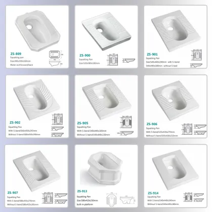 Colorful Marble Pattern Decorative Stone Rock Slab Squat Toilet