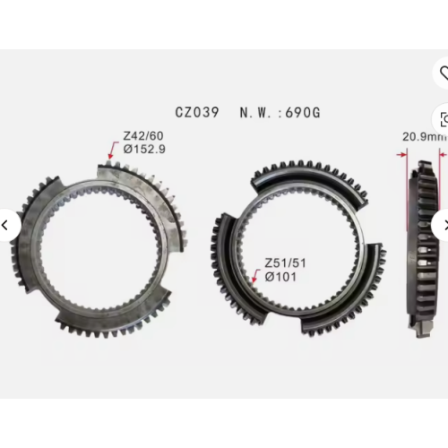 Customization OEM 9452623634 Transmission Gearbox Parts - Synchronizer Cone for Mercedes-Benz