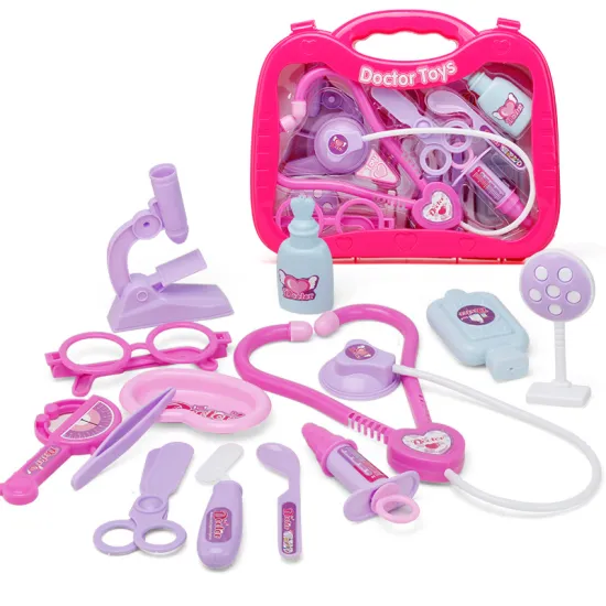 13 Pcs/Set With Box Children Pretend Doctor Toys Set Portable Suitcase Medical Kit Kids Educational Role Play Classic Toys