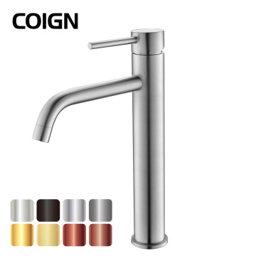 Copper Single Hole Brushed Nickel Vessel Sink Faucet