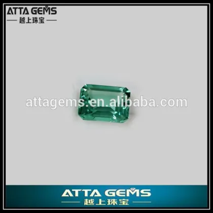 3usd per piece octangle cut created green topaz