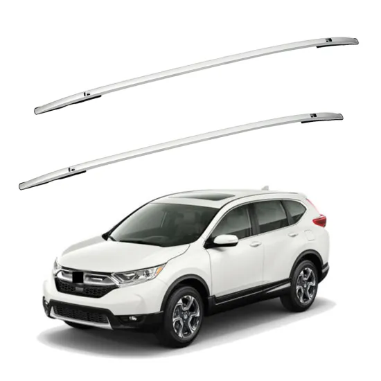 Upgrade Silver Aluminium Luggage Rack Side Rails for Honda CRV 2017
