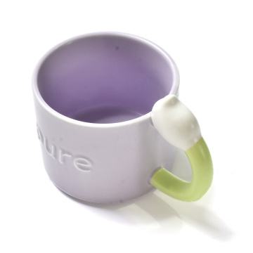Custom logo custom coffee purple mugs