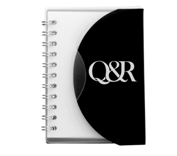 COUVERCON PP transparent petit cahier avec couverture de pli et reliure en spirale
