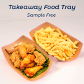 2#Kraft Paper Snack Fried Chicken Salad Tray