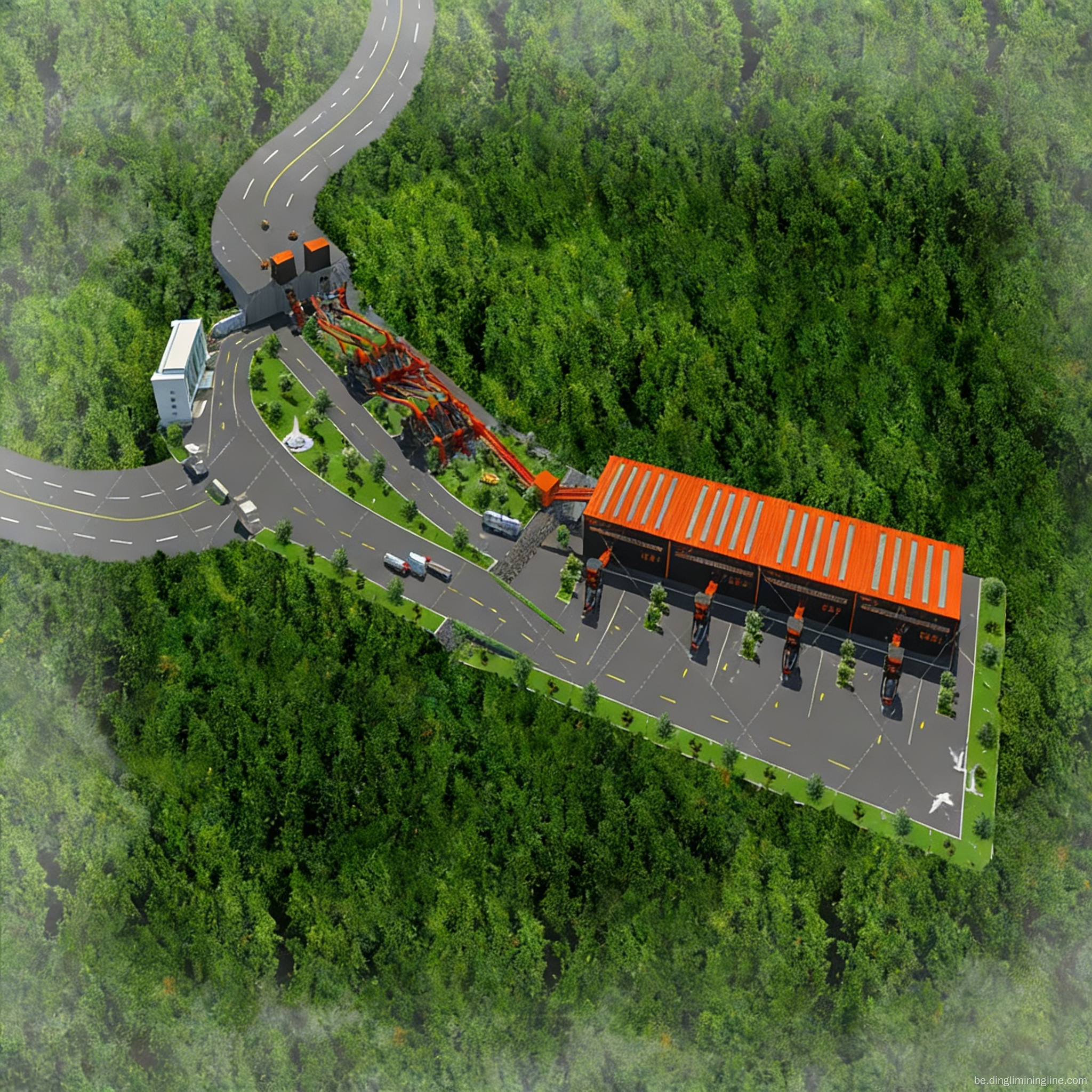 Лінія па вытворчасці вапняка магутнасцю 2200-2600 TPH