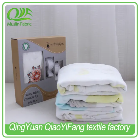 70 bamboo and 30 cotton printed baby swaddle blanket