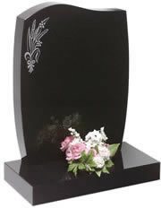 shanxi black granite headstone