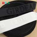 Effetto di goffratura in bianco e nero jacquard band elastico