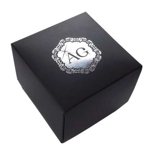 Boîte à bijoux en papier carton noir