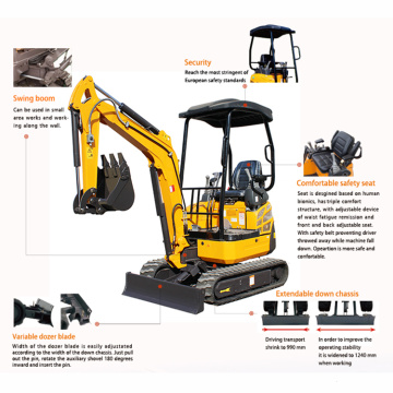 XINIU best price 2.0 ton mini excavator with ce certificate hot sale in europe