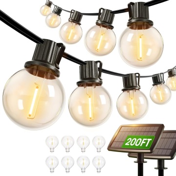 200FT G40 LED bulb solar light string