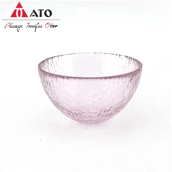 Wholsale Irregular Glass Bowl With Pink