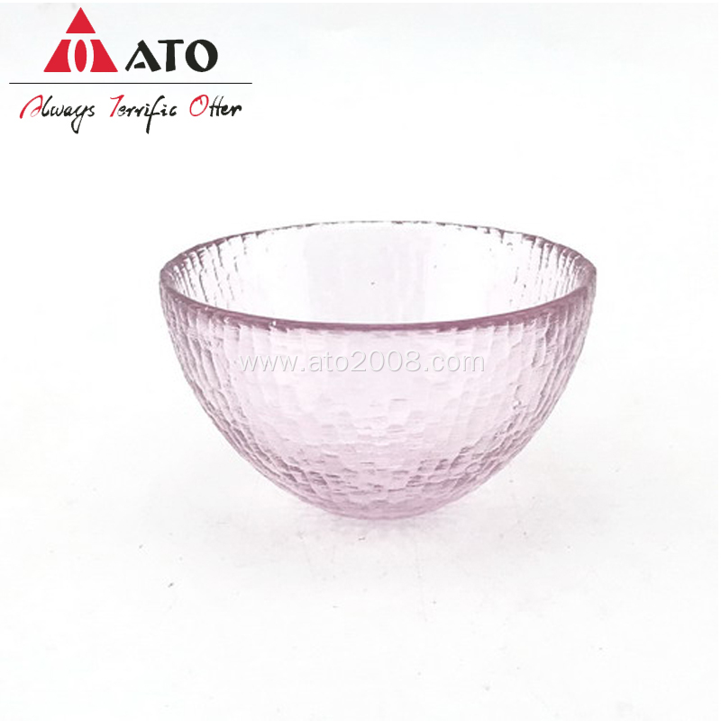 Wholsale Irregular Glass Bowl With Pink