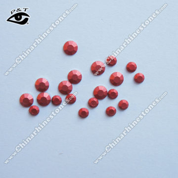 Iron on Rhinestuds 3MM Matte Red studs korean leadfree rhinestuds for clothing