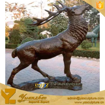 garden decoration Antique Brass Deer Statues