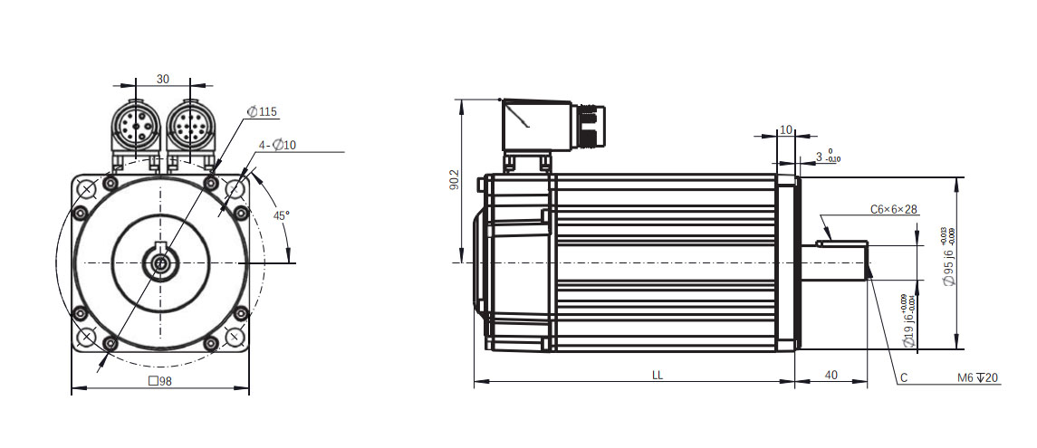 Z8A 400V 2.0KW 100mm