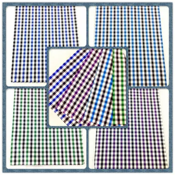 Classic design polyester cotton fabric for check shirt