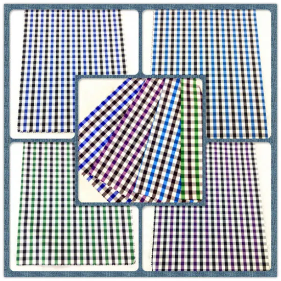 Classic design polyester cotton fabric for check shirt