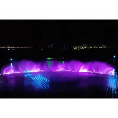 Colorful light digital swing fountain