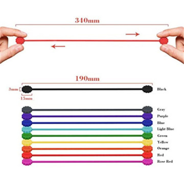 Cravates de twist silicone réutilisables personnalisables avec aimant fort