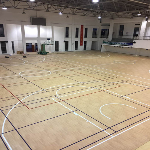 Indoor PVC Rolling Wood-like Basketball Flooring