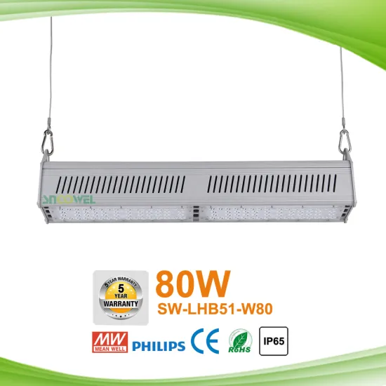 High lumen outdoor waterproof lighting 80w linear led high bay light